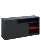KU2-15DN3 L skříňka nízká 2-dveřová, nika, 740x1522x400, provedení levé, korpus a dvířka antracit/po